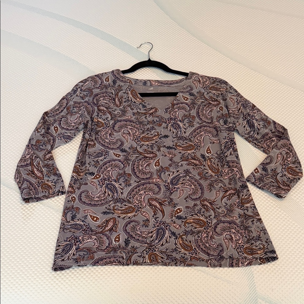 J. Jill Paisley Print Women's Top MP